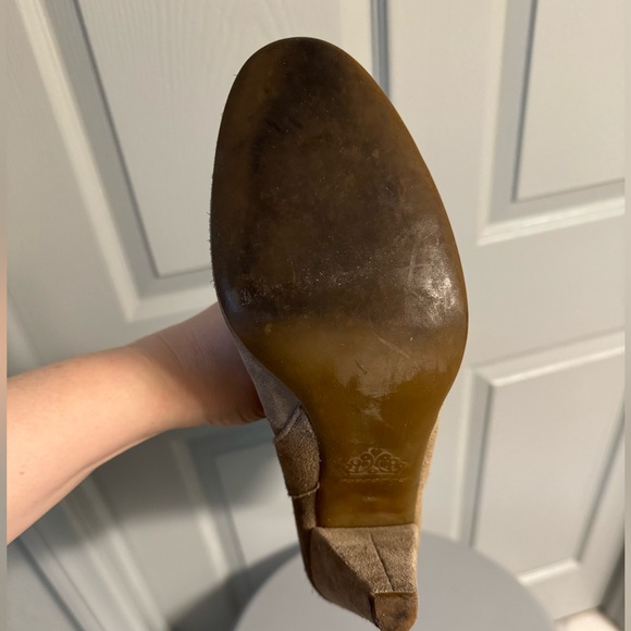 Fornarina taupe genuine suede boots 2000s vintage size 39 slouch style - Picture 15 of 16